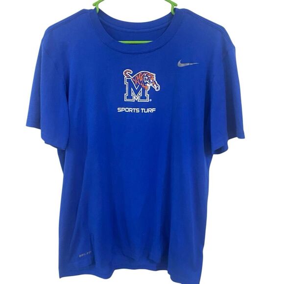 Nike Bundle 2- Dri Fit Short sleeve gray blue Memphis Grizzleys sports turf larg - Picture 7 of 10